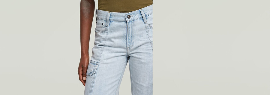 jeans larghi a vita bassa judee cargo