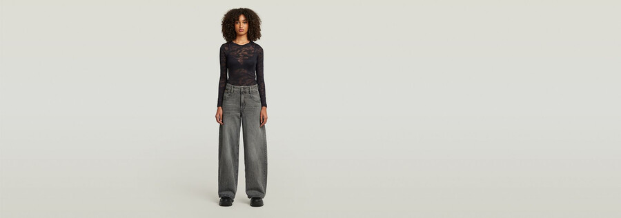 jeans larghi alti da skater