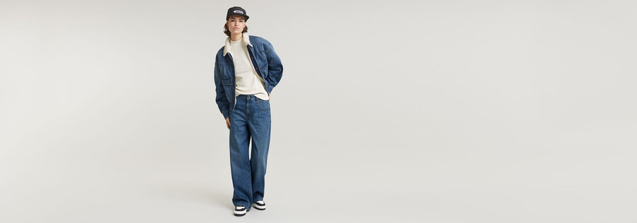 jeans larghi alti da skater