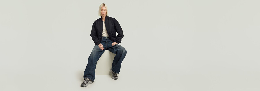 jeans larghi alti da skater
