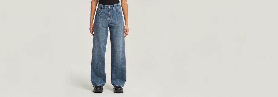 jeans larghi alti da skater