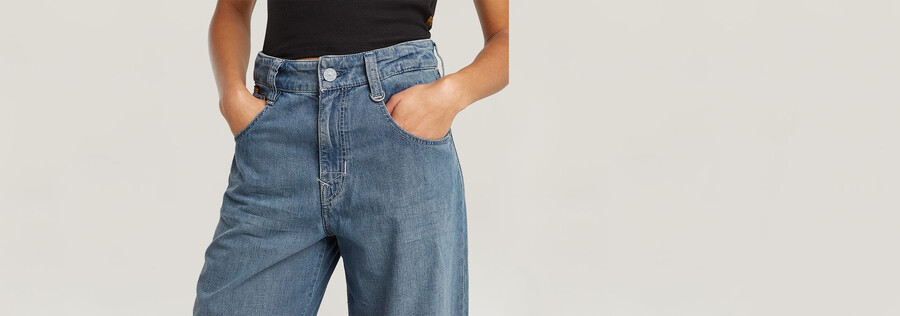 jeans larghi alti da skater