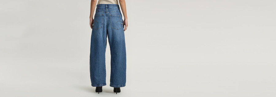 jeans larghi plissettati