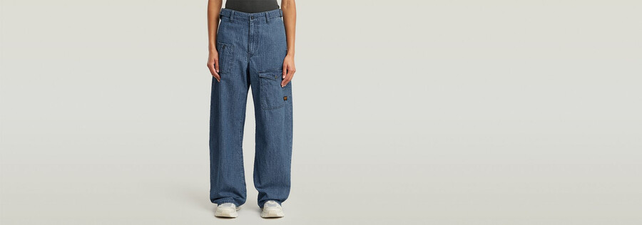 jeans larghi cargo con cintura 2.0