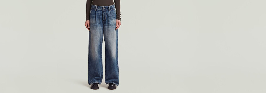 jeans larghi alti in chino skater
