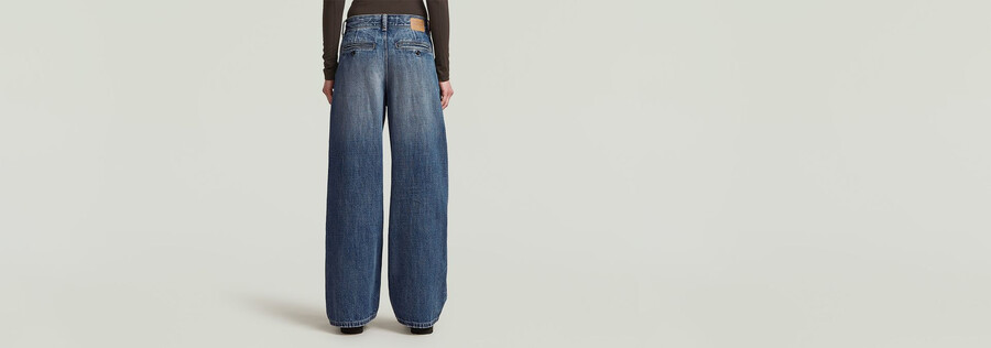 jeans larghi alti in chino skater