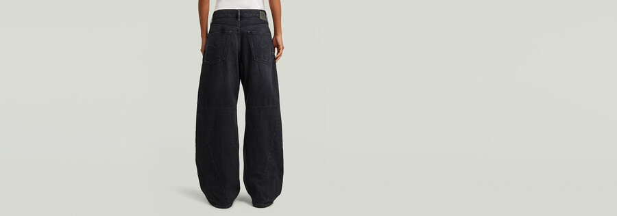 jeans contor a pieghe larghe