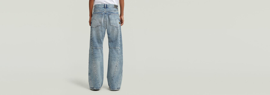 jeans contor a pieghe larghe