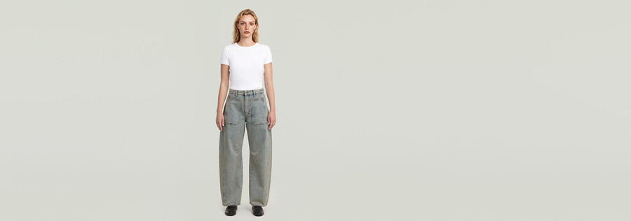 jeans carter barrel con tasche lunghe