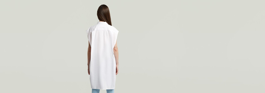 camicia oversize senza maniche