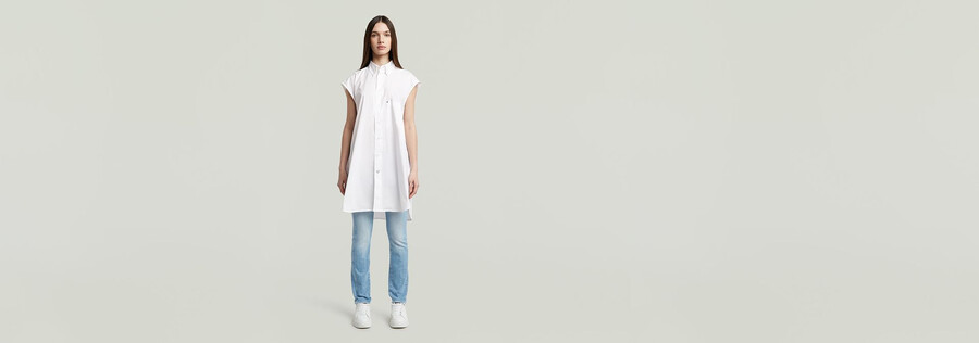 camicia oversize senza maniche