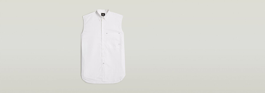 camicia oversize senza maniche