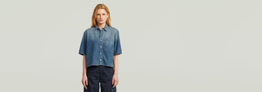 camicia a 1 tasca comoda e squadrata