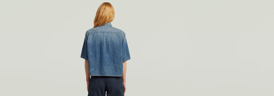 camicia a 1 tasca comoda e squadrata