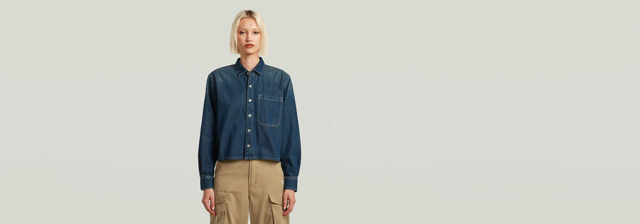 camicia a 1 tasca comoda e squadrata
