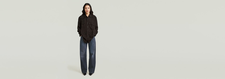 camicia con tasca rilassata