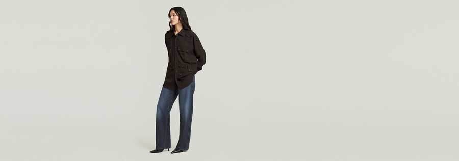 camicia con tasca rilassata