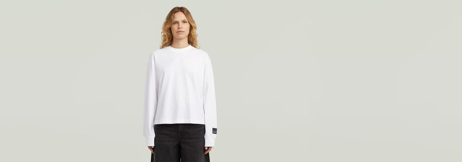 t-shirt rilassata con grafica posteriore