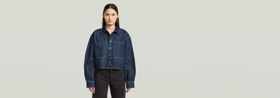 camicia oversize a due tasche