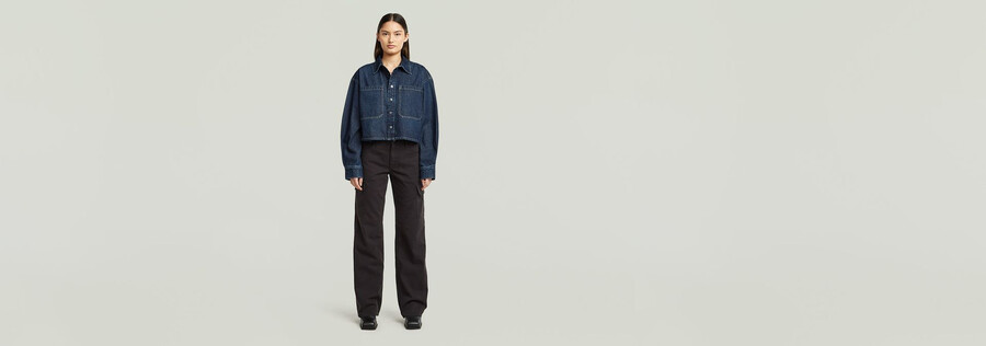 camicia oversize a due tasche