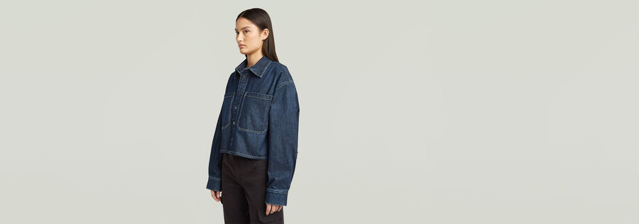 camicia oversize a due tasche