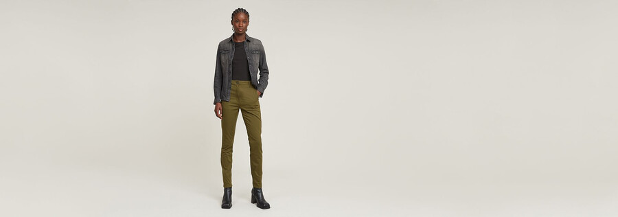pantaloni weld high skinny