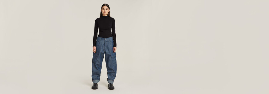 pantaloni cargo 3d boyfriend