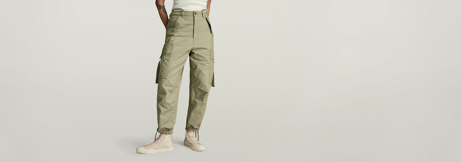 pantaloni cargo corti con coulisse