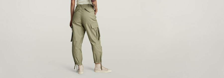 pantaloni cargo corti con coulisse