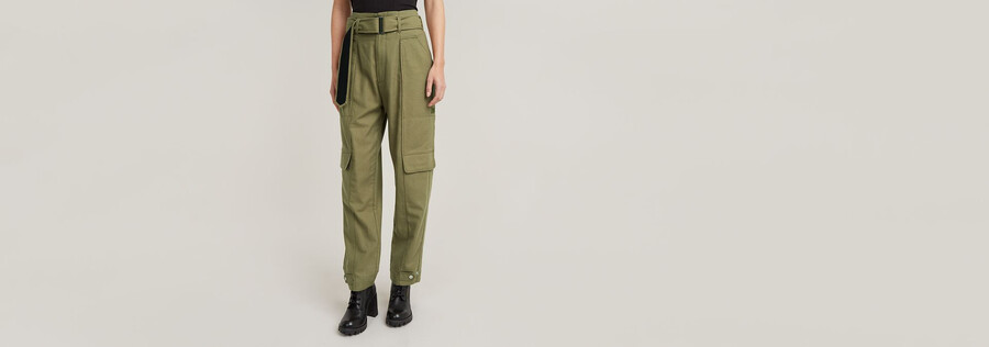 pantaloni alti a sacco di carta