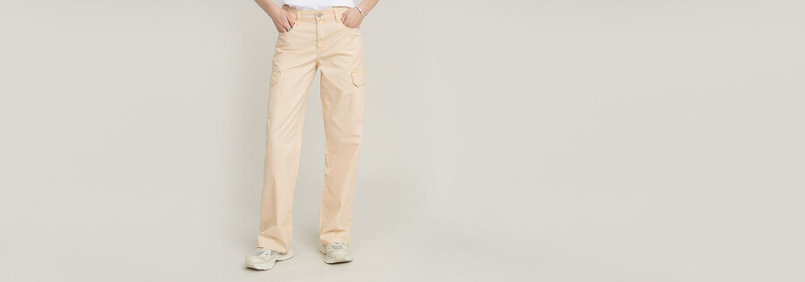 pantaloni cargo a vita bassa judee