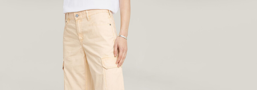 pantaloni cargo a vita bassa judee
