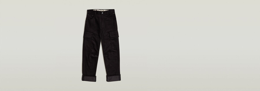 pantaloni cargo in velluto a coste 3d boyfriend
