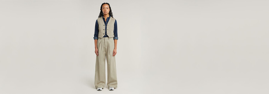 pantaloni a gamba larga fluidi