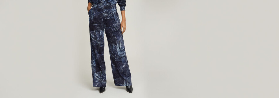 pantaloni a gamba larga fluidi