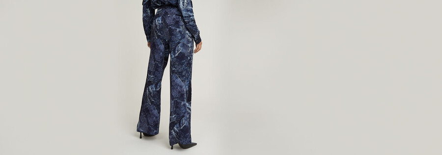 pantaloni a gamba larga fluidi