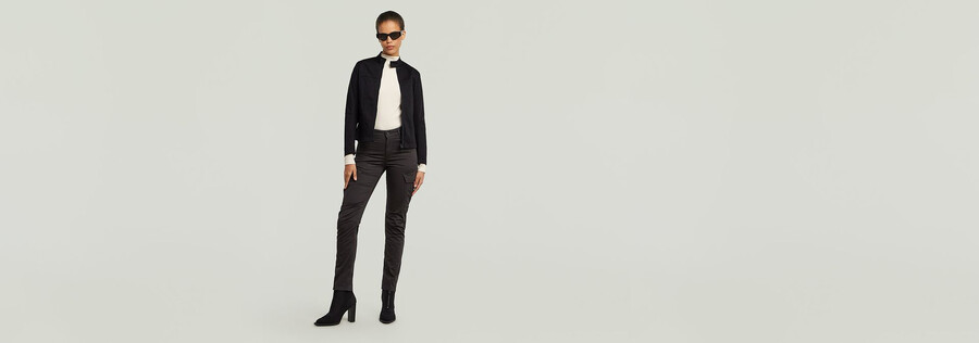 pantaloni cargo slim