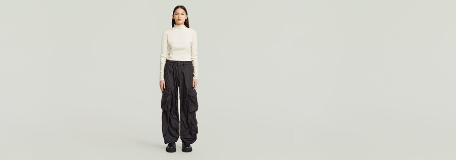 pantaloni cargo multitasche balloon