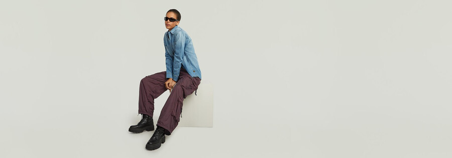 pantaloni cargo multitasche balloon