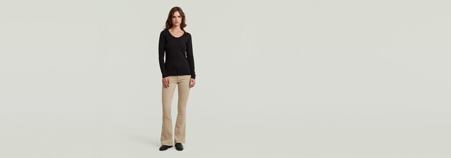 3301 pantaloni chino svasati