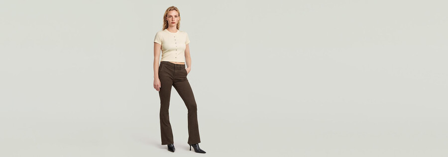 3301 pantaloni chino svasati