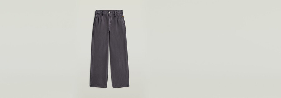 pantaloni larghi a pieghe