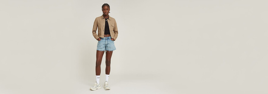 true shorts raw edge