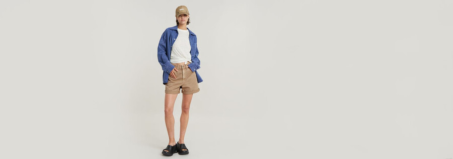 pantaloncini larghi a 5 tasche