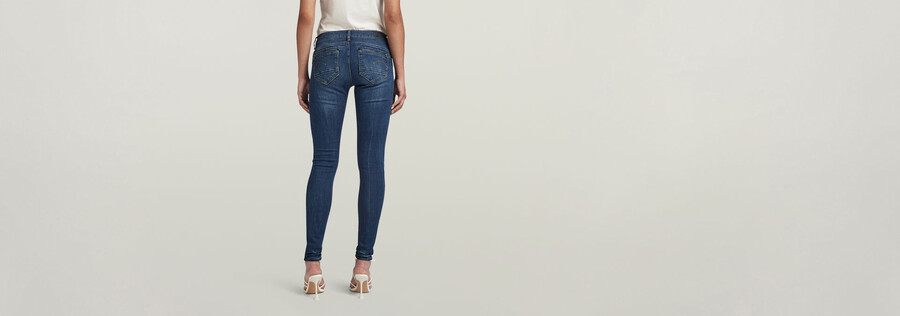 jeans skinny a vita media con cerniera midge