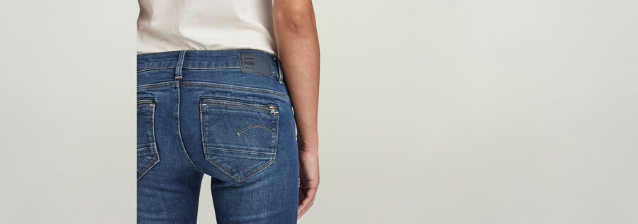 jeans skinny a vita media con cerniera midge