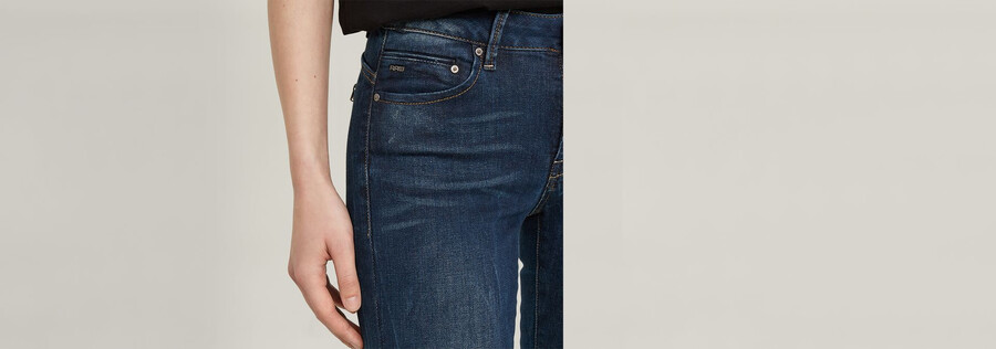 jeans skinny a vita media con cerniera midge