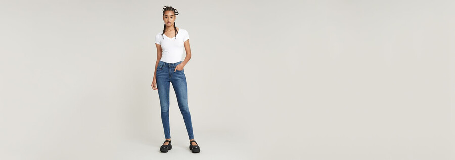jeans 3301 mid skinny
