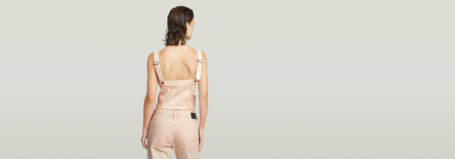 top bustier con spalline staccabili