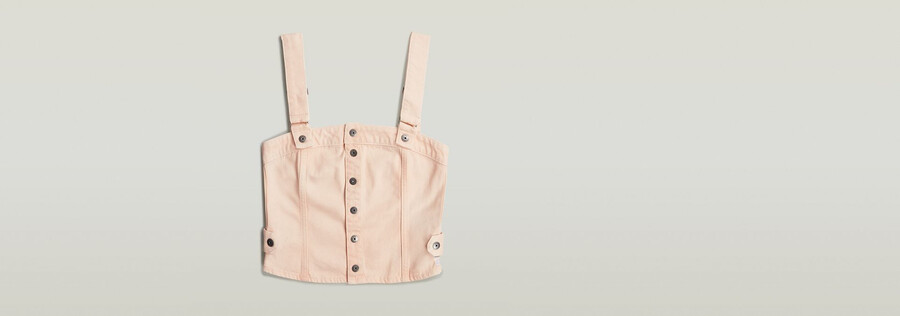top bustier con spalline staccabili